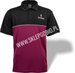 Koszulka polo szybkoschnąca czarny/bordowy